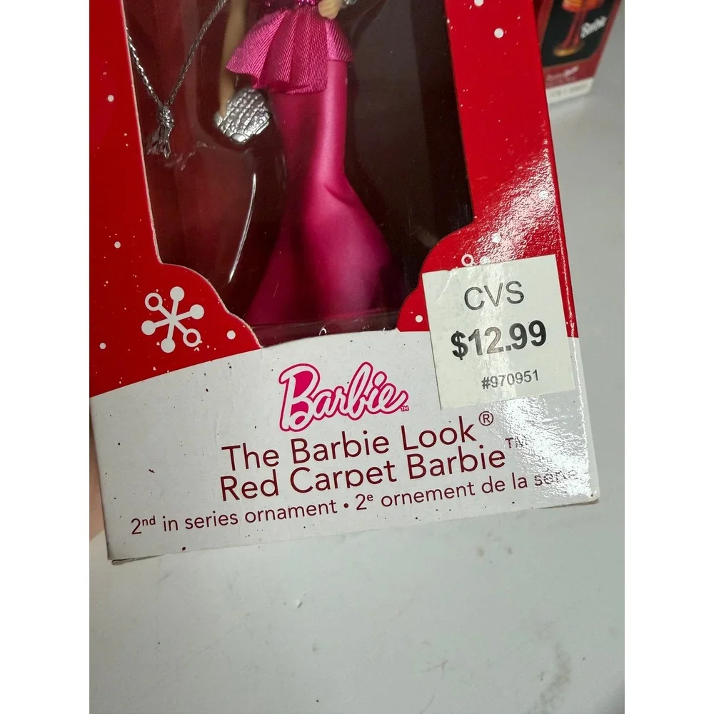 Vintage Hallmark Barbie Keepsake Ornament Lot 3Gay Parisienne Russian Red Carpet